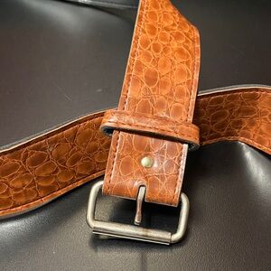 Brown Leather woman’s plus size vintage Belt